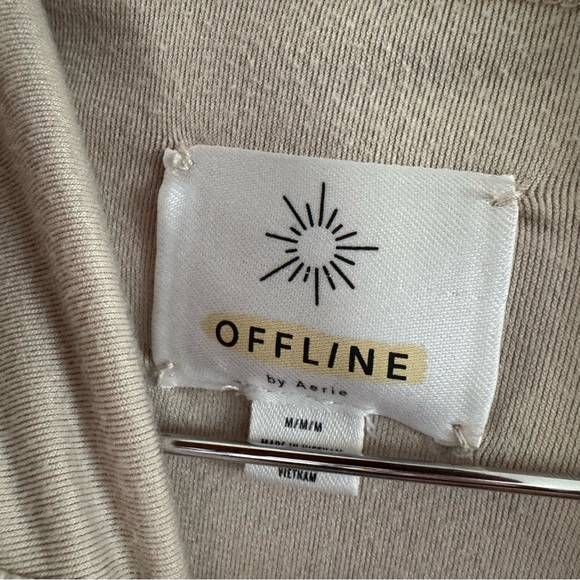 Aerie OFFLINE Velour Oversized Hoodie Lounge Cozy Soft Girl Medium - Picture 7 of 14